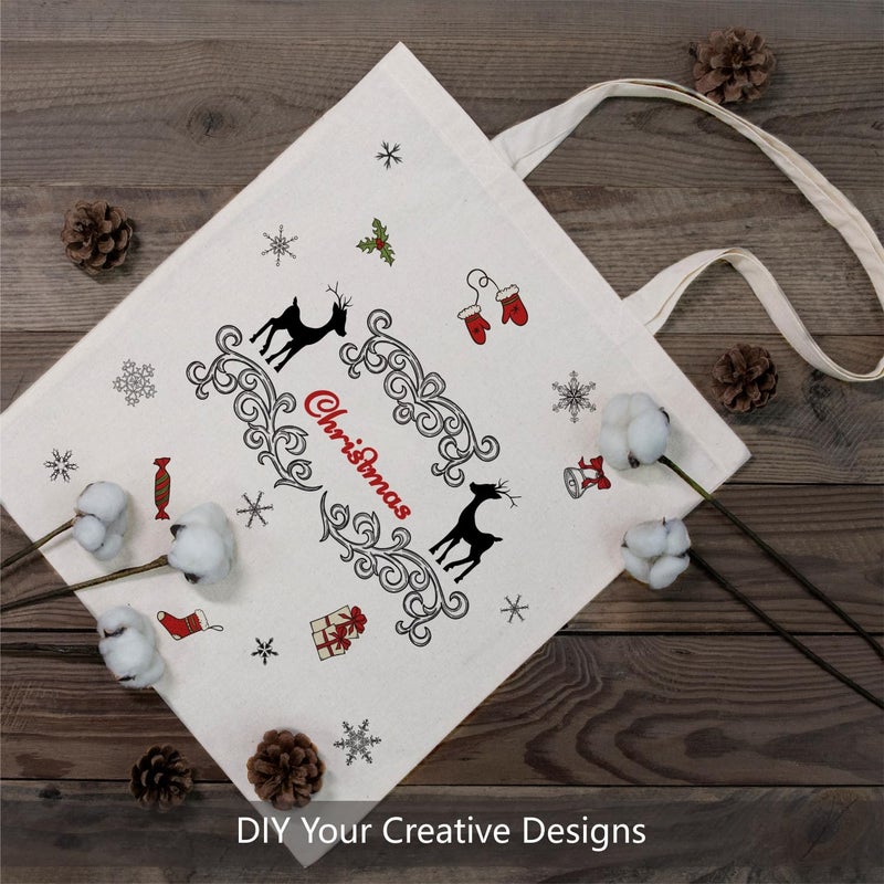 TOPDesign 24-Pack Economical 16"x15" Cotton Tote Bags, Lightweight Medium Reusable Grocery Shopping Cloth Bags, Suitable for DIY, Advertising, Promotion, Gift, Activity - Image 3